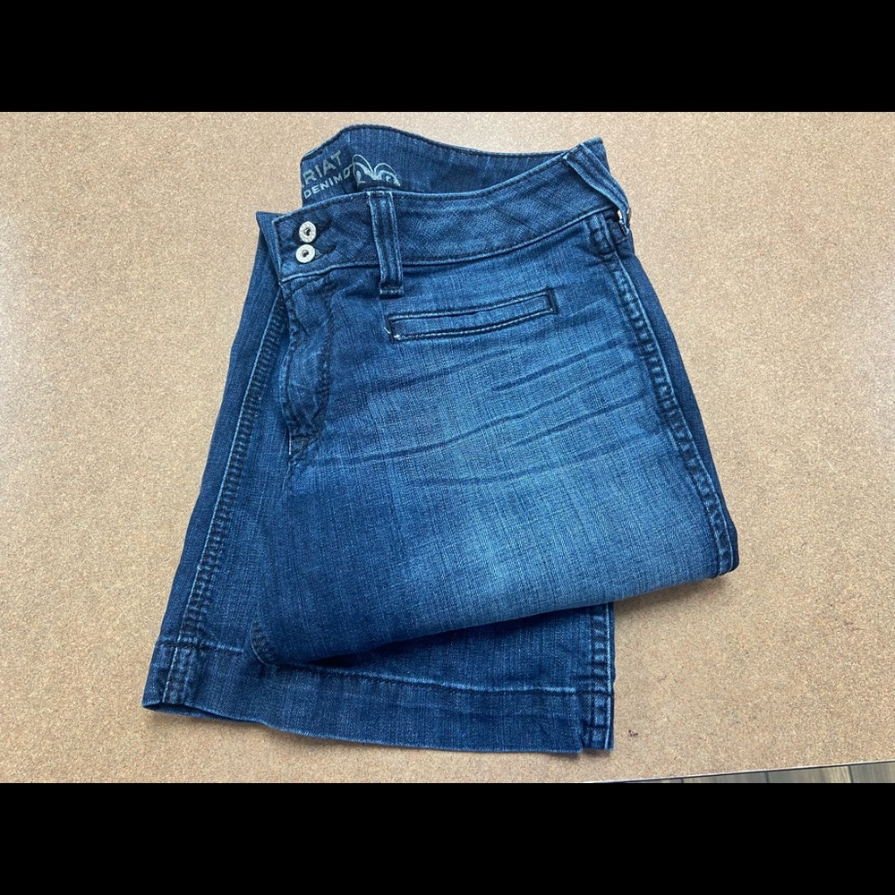 Trouser Mid Rise Stretch Outseam Ella Wide Leg Jean